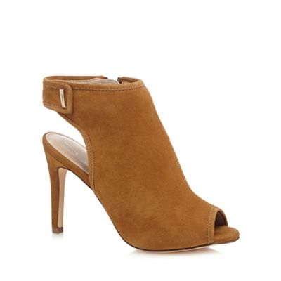 Tan 'Jazz' suede high shoe boots